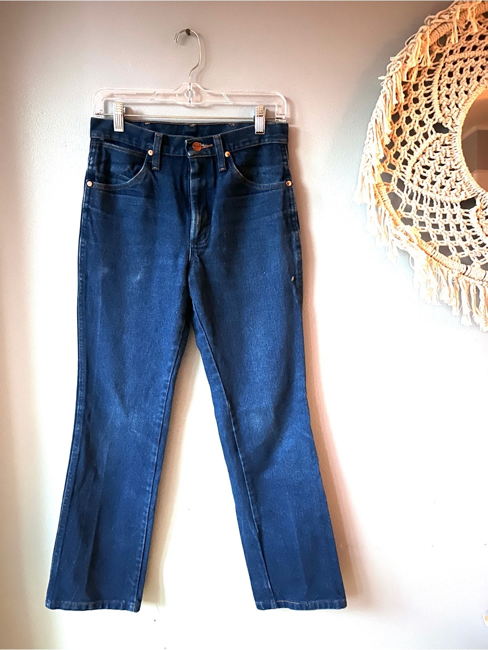 Ready. Wrangler Cowboy Cut Slim Bootcut Jeans, Dark Wash, 28x30